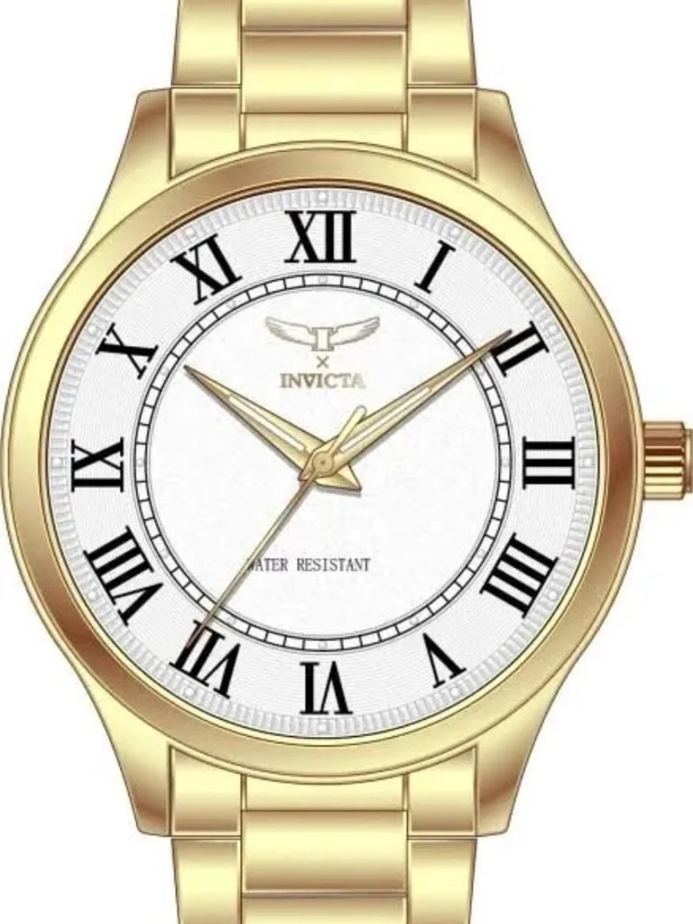 Invicta Men’s Gold-Tone Watch 69884 Silver Dial Roman Numerals Classic